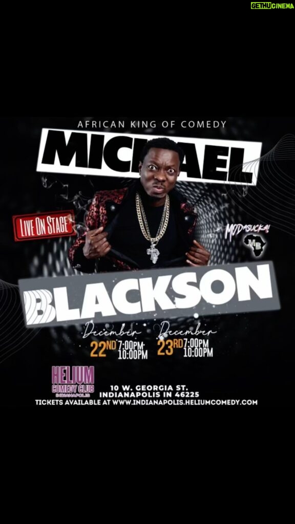 Michael Blackson Instagram - Indy. Philly. Memphis. Chicago. Last shows of 2023