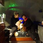 Michael Clifford Instagram - the first day we had moose! we went into the desert and slept in a trailer. she was VERY confused. (but happy, I think?)
