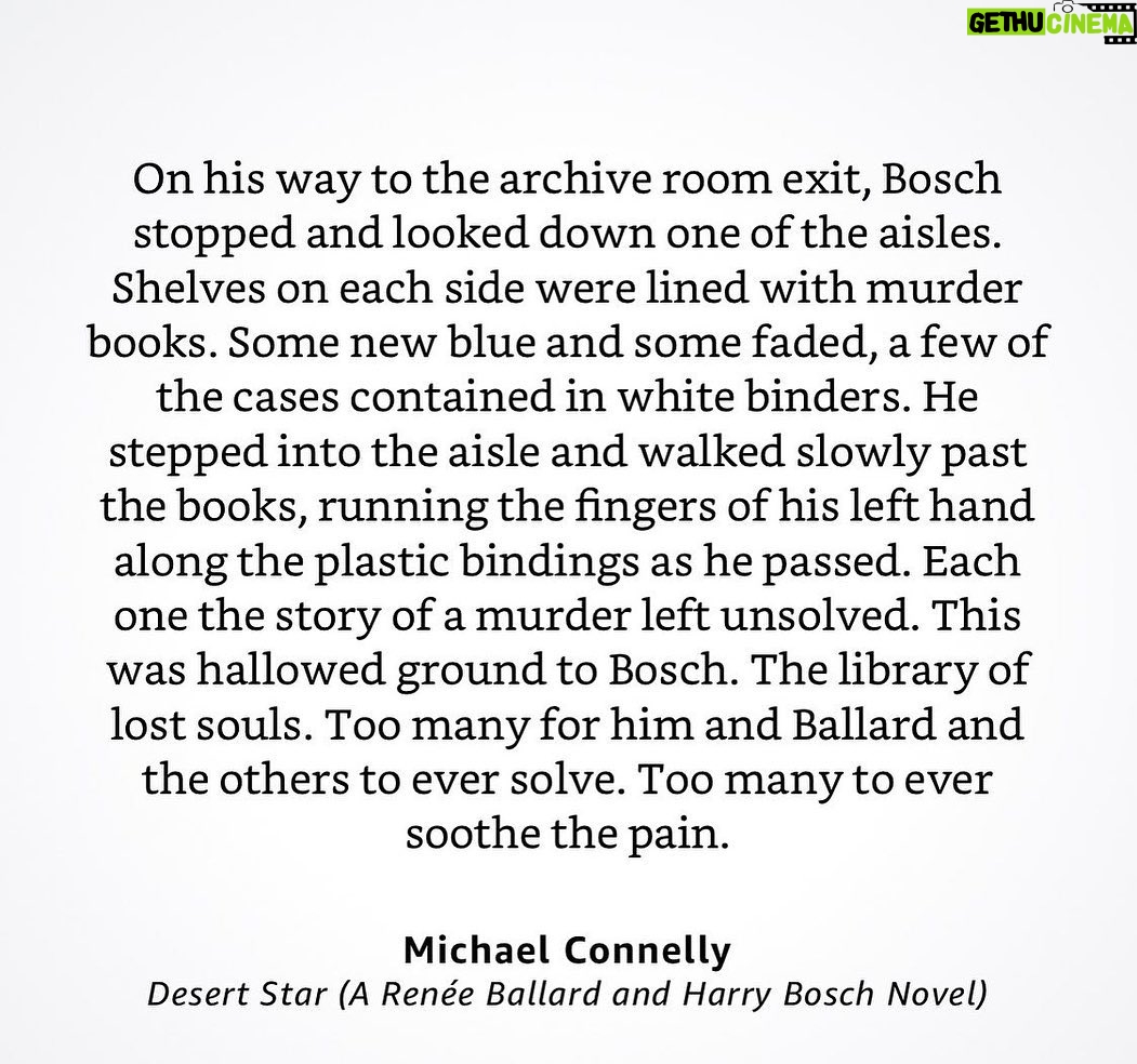 Michael Connelly Instagram - #bookquotes #DesertStar #harrybosch