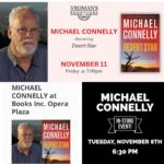 Michael Connelly Instagram - The DESERT STAR book tour begins Monday: Nov 7 - The Mysterious Bookshop, New York, NY @themysteriousbookshop Nov 8 - Murder By The Book, Houston, TX @murderbooks Nov 9 - The Poisoned Pen, Scottsdale, AZ @poisonedpenbookstore Nov 11- Vroman's Bookstore, Pasadena, CA @vromansbookstore Nov 12 - National Kidney Foundation Luncheon, San Francisco, CA @nationalkidneyfoundation Nov 12 - Books Inc, San Francisco, CA @booksincstores Get all the details at michaelconnelly.com/events. … #desertstar #ballardandbosch #harrybosch #renéeballard #booktour