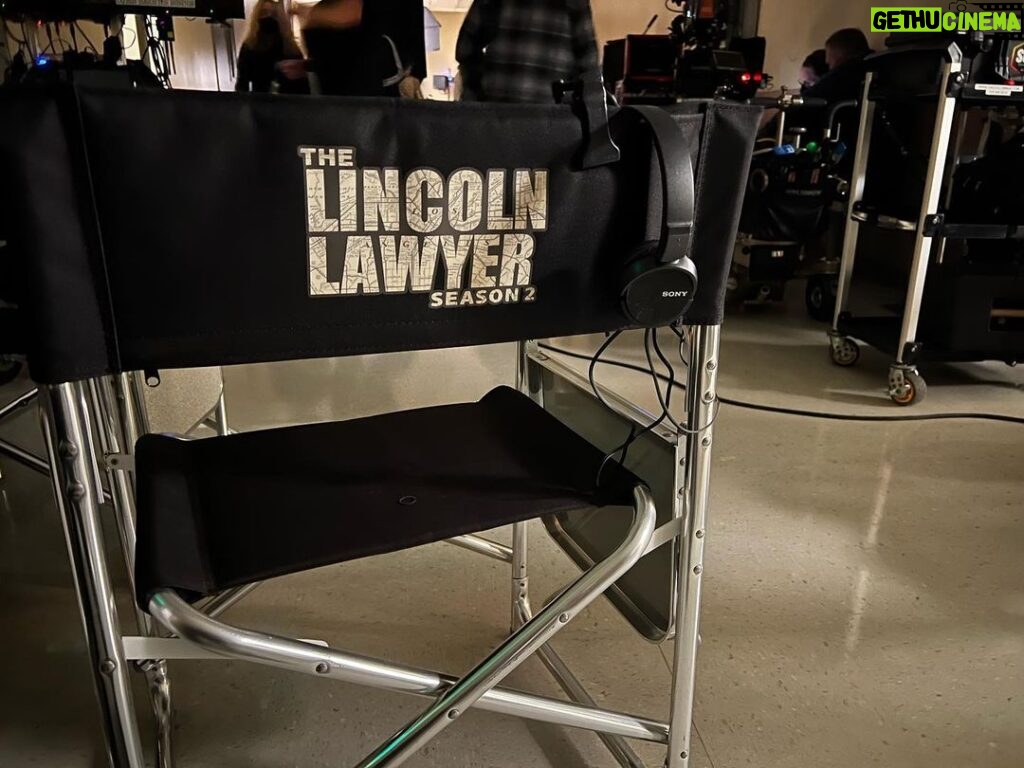 Michael Connelly Instagram - From the set of The Lincoln Lawyer season 2: I’m excited to report we have started filming season 2. It’s so nice to be back on the set again. This year we are adapting The Fifth Witness and have some amazing new additions to cast, crew and writing team. It’s gonna be great! - MC … #thincolnlawyer #mickeyhaller #thelincolnlawyerseason2