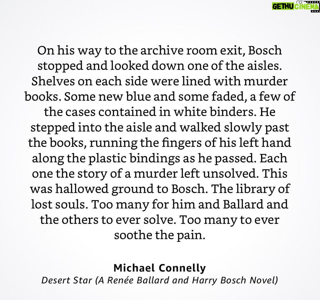 Michael Connelly Instagram - #bookquotes #desertstar #harrybosch