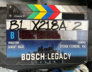 Michael Connelly Instagram - Hard to believe but we started production today on the 10th season of the Harry Bosch story. Season 3 of Bosch: Legacy is underway. Based on Desert Star (2022) and a lot of new stuff for Maddie Bosch and Money Chandler, it’s going to be the best season yet because this cast and crew, the writers and directors, everybody involved in this little village we call a TV show raises the bar every time. There’s a reason we are at 10 years and going, and that’s it. And it starts at the top with the Number 1 on the call sheet. Titus Welliver is the best. He’s the leader and he’s the glue. He’s Harry Bosch.
- MC
…
#boschlegacyseason3 #harrybosch @boschamazon