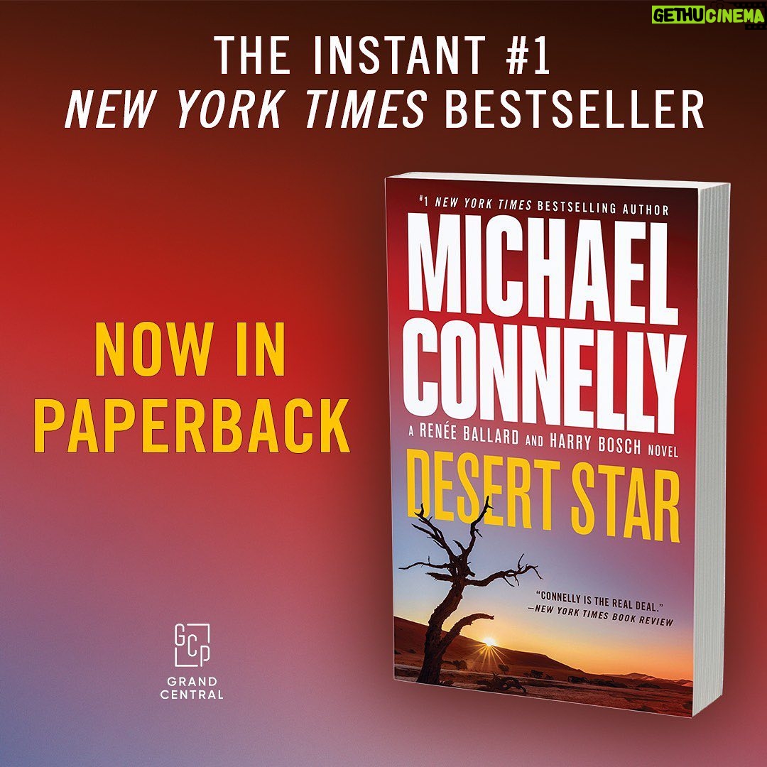 Michael Connelly Instagram - DESERT STAR (2022) is now available in trade paperback in the USA & Canada. “ranks up there with Connelly’s best.” – Publishers Weekly ⭐️ Starred Review LAPD detective Renée Ballard and Harry Bosch work together to hunt the killer who is Bosch’s “white whale”—a man responsible for the murder of an entire family. … #harrybosch #renéeballard #desertstar #ballardandbosch @grandcentralpub