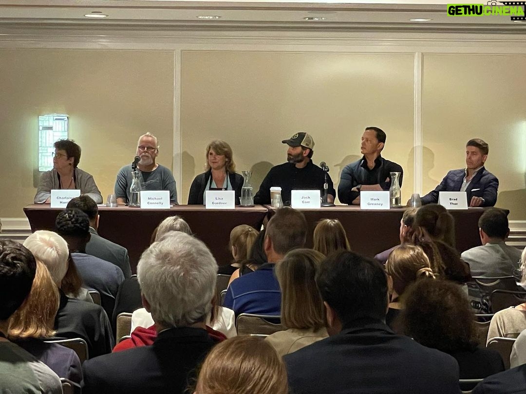 Michael Connelly Instagram - Building A TV Series panel at @internationalthrillerwriters #thrillerfest2023 with @lisagardnerbks @realcharlaine @jackcarrusa @markgreaneybooks @realbradthor and @authorisabella as moderator.
