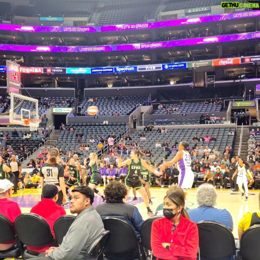 Michael Fishman Instagram - Had a great time @la_sparks game L.A. LIVE