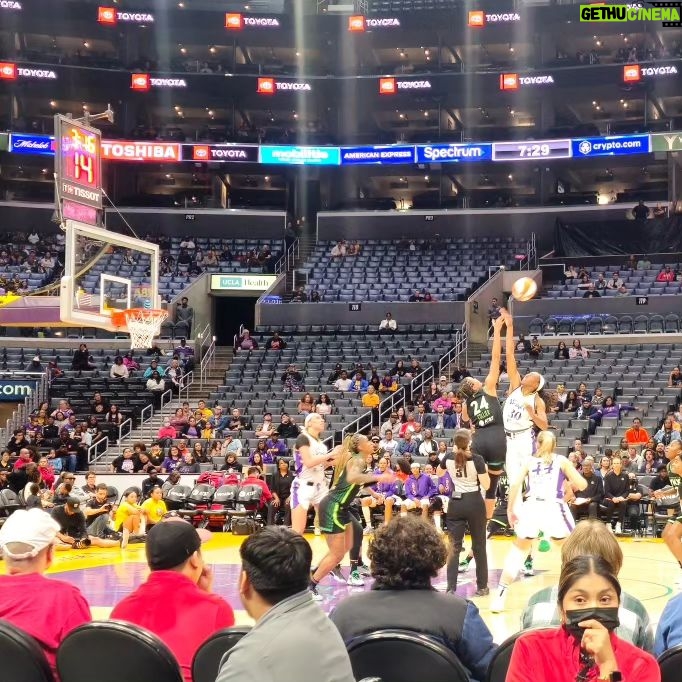 Michael Fishman Instagram - Had a great time @la_sparks game L.A. LIVE