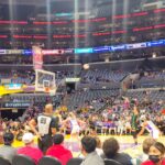 Michael Fishman Instagram – Had a great time @la_sparks game L.A. LIVE