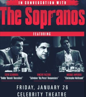 Michael Imperioli Instagram - SOPRANOS LIVE IN PHOENIX! January 26 at the Celebrity Theater. Tickets on sale Friday. @thecelebrityphx @talkingsopranos @steveschirripaofficial @officialvincentpastore #thesopranos