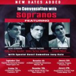 Michael Imperioli Instagram - IN CONVERSATION WITH THE SOPRANOS! Washington DC 9/23 Peekskill, NY 10/7 Detroit 11/4 New Haven 11/18 Phoenix 1/26 Costa Mesa 1/27 LINK IN BIO FOR TIX! #thesopranos