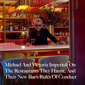 Michael Imperioli Instagram - Almost two decades after they closed Ciel Rouge, the Chelsea speakeasy they ran and lived above, Michael and Victoria Imperioli have brought their signature red upholstery to a new joint on the Upper West Side. @scarletloungenyc opened last December to fans eagerly awaiting what the cult actor and sought-after interior designer would serve up this time around.

A month into their journey as Scarlet’s fairy godparents, the iconic couple called up CULTURED to dish on insider cooking tips, their favorite New York haunts, and why bars should be spaces that fuel creativity and community. Link in bio to read.