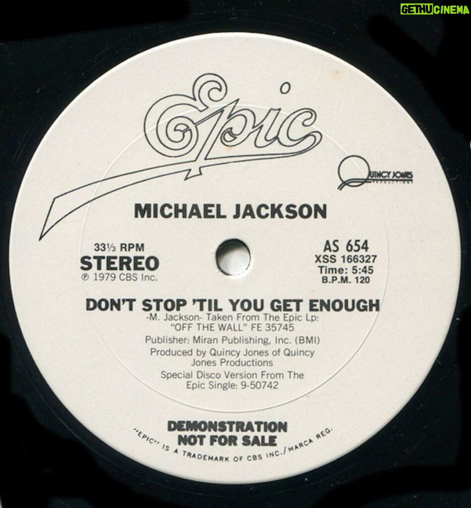 Michael Jackson Instagram - On this date in 1979, “Don’t Stop ‘Til You Get Enough” hit #1 on the Billboard Hot 100 chart establishing a successful start to Michael’s solo era. The track was his first single from “Off The Wall” and it leads the album as a non-stop disco-funk jam clocking in at over six minutes. Hit the link in stories to listen to the full album now.