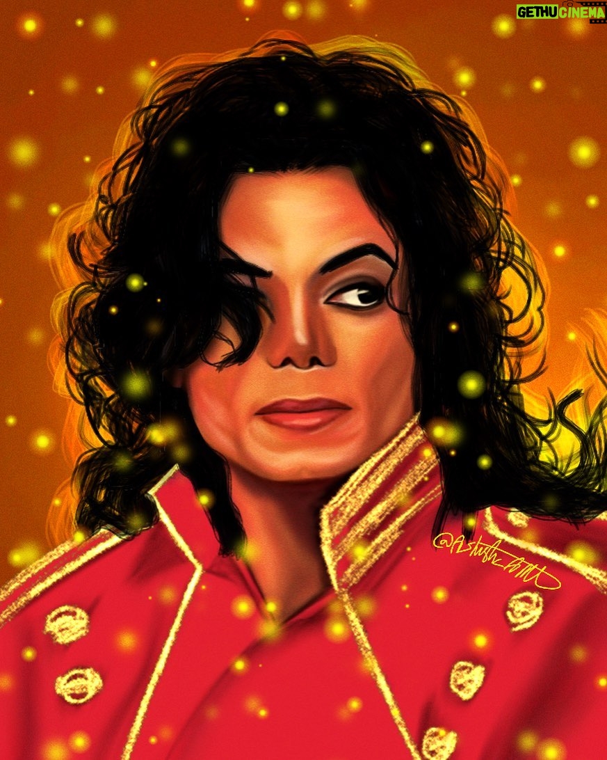 Michael Jackson Instagram - Fan Shrouk Sroor (@ashush_art) posted their portrait of Michael looking quite regal in the community on Michael’s website. Share your fan art. #MyMJFanArt