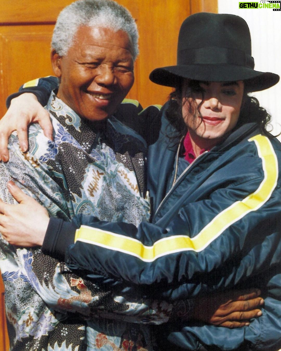 Michael Jackson - 129.6K Likes - This week in 1996, Michael Jackson met Nelson Mandela for the first time in South Africa, one of several visits with that nation’s president, which turned into a friendship over the years. Michael also visited Soweto on that trip and commemorated anti-apartheid protestors who had died while fighting against segregation. #MJHumanitarian