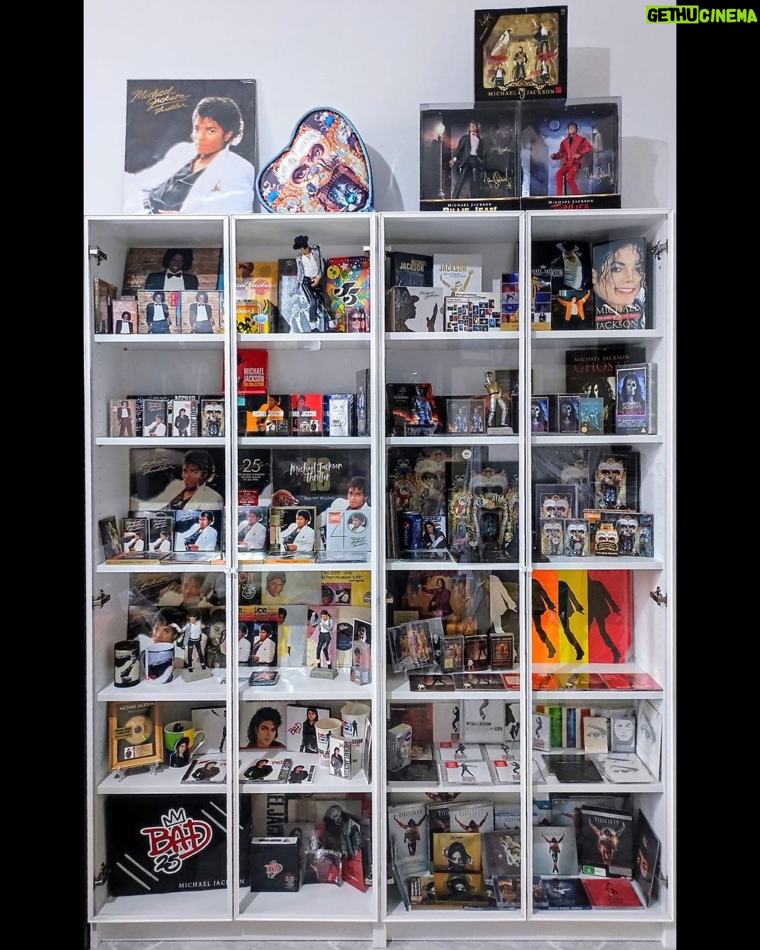 Michael Jackson Instagram - Fans Alessandro and Maria shared a part of their impressive MJ collection with the fan community on Michael’s website. They have multiple versions of many of Michael’s releases, action figures, and boxed sets. What unique items are in your MJ collection?#MJCollectibles