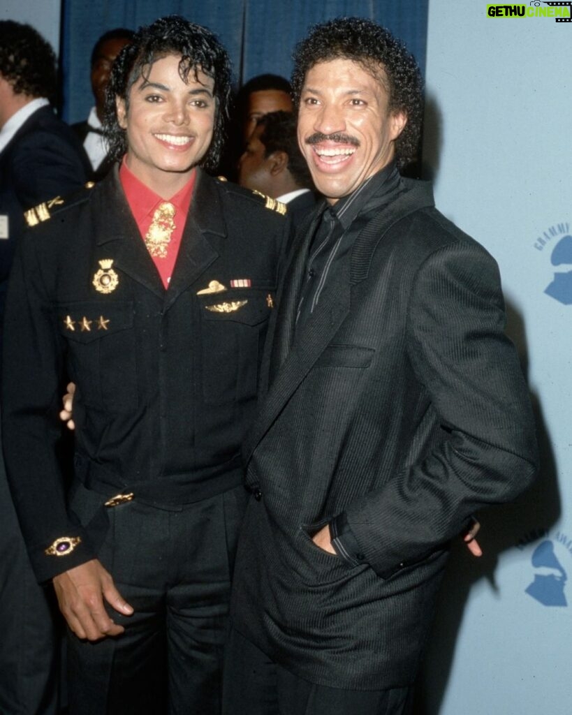 Michael Jackson Instagram - On this date in 1985, Michael and Lionel Richie entered a recording studio and began tracking the instrumental parts for ‘We Are The World’ with bass player Louis Johnson, and keyboardist Greg Phillinganes. The charity single helped raise more than $60 million for humanitarian aid in the days following its release. #MJHumanitarian