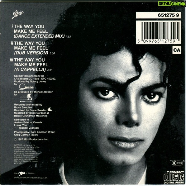 Michael Jackson Instagram - On this date in 1988, ‘The Way You Make Me Feel’ hit #1 on the Billboard Hot 100 singles chart. It was the 3rd of 5 consecutive #1 hits from the Bad album, with Michael being the first artist to ever set this record. Hit the link in stories to watch the short film for the song now.