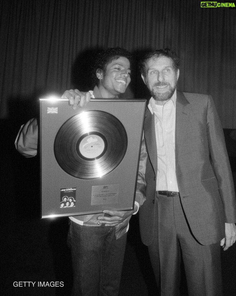 Michael Jackson Instagram - Michael in London, UK in 1980 accepting a gold disc for The Jacksons’ ‘Triumph’ album. The album features “This Place Hotel”’ which was written solely by Michael, and he leads the song on vocals.