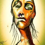 Michele Morrone Instagram - My paintings are born from the imperfect depths of my mind. Vortexes of passions, sufferings, follies and futility. Through this you’ll discover who I really am.