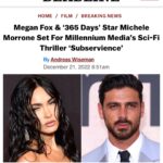 Michele Morrone Instagram - "The film is about a struggling father (Michele Morrone) who purchases a domestic SIM (Megan Fox) to help care for his house and family until she gains awareness and turns deadly” Ciak 🎬