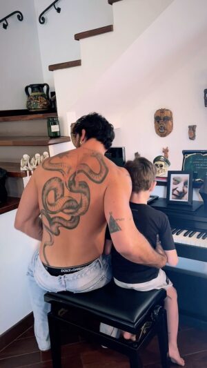 Michele Morrone Instagram - “Double” my new Album is coming out on September 29th, and Brando is helping me on fixing the last song… 💣