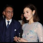 Michelle Reis Instagram - Thanks very much for inviting us to K11Night. Not often do we attend events together. Was fun to see many friends and thank you @k11musea for choosing me as one of the best dressed. #siliconvalleyofculture #aboutlastnight Gown: @giorgioarmani Jewellery: @tiffanyandco