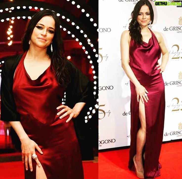 Michelle Rodriguez Instagram - The Devil wears red @degrisogono !!! Thank you @sisso86 for getting my horns come out in this sexy red @maisonsiran number ;) love you mama