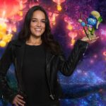 Michelle Rodriguez Instagram - So much fun playing Smurf Storm !!! Watch it this weekend in theaters Xx #Smurfs #smurfs2 #smurfsvillage