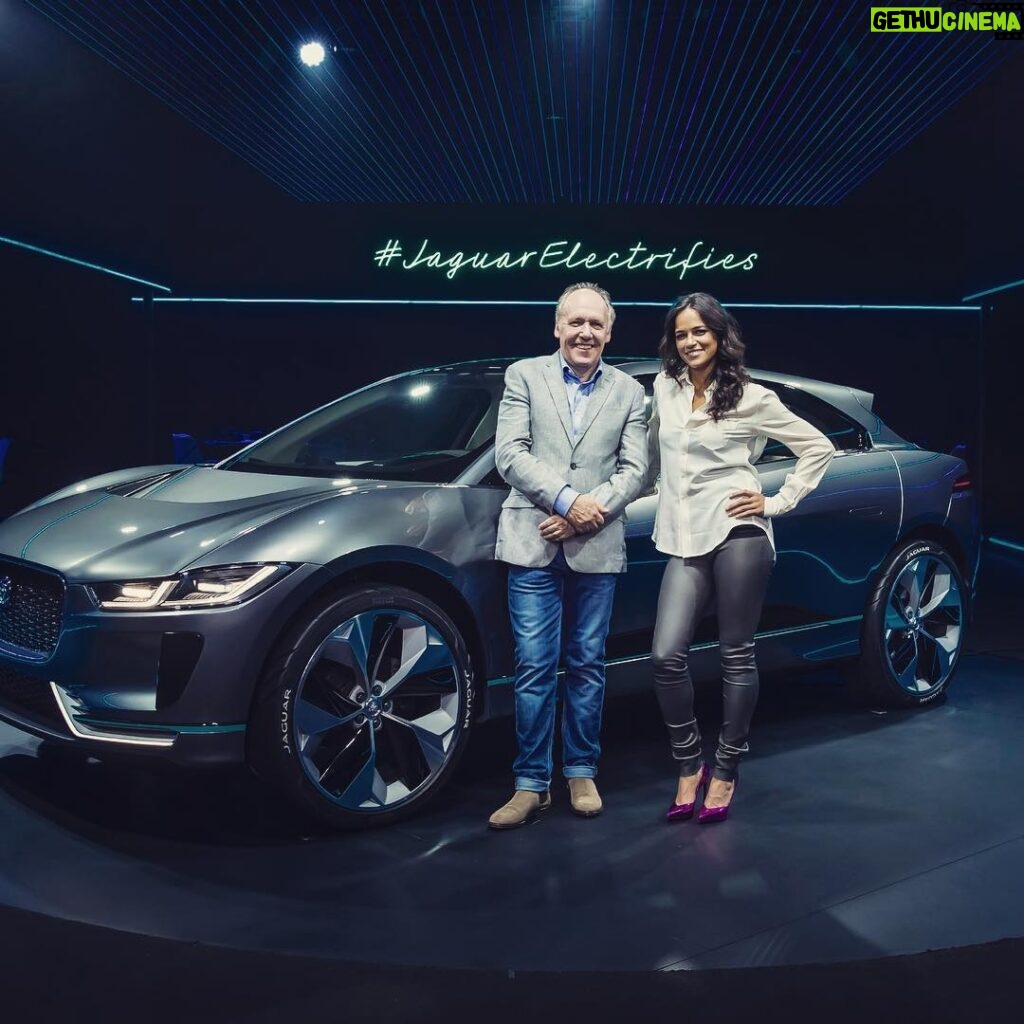 Michelle Rodriguez Instagram - Ian designed the electric I pace for jaguar, coming in 2018, let the electric revolution continue. Interior is like the cockpit of a plane, no motor in the front so the team had room to play. @jaguar #jaguar #iPace