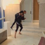 Michelle Rodriguez Instagram - Throw Back Thursday... FF7 1st day of choreography...Rhonda's so cool she's like a Viking she picked me up like a rag doll. So glad I'm on her good side Respect.