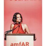 Michelle Rodriguez Instagram - Last throwback @amfar a few weeks ago !!! Glad to have presented my girl @millajovovich with her award of courage for her long-standing dedication to Amfar’s mission to #CureAIDS #amfAR