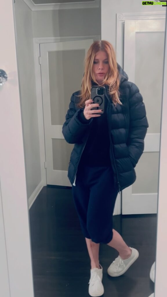 Michelle Stafford Instagram - Hey!! Wanted to show you all my outfit for the new year… a jacket. Some sweat pants that were clean. A black sweater that’s clean (debatable). There you go. #beme #howiroll #youcanbefabuloustoo #notaseriouspost
