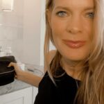 Michelle Stafford Instagram - Some of my favorite things!!!! Along with @skinnationbeauty of course💛 Come to my SKIN NATION SUNDAY this Sunday of course at 12 pacific. Link in bio to my live Facebook page👆🏻 or go to skinnation.com if you are new to save 25% with this code SNnew25 Here, I am showing you some other of my favorites too! @emcosmetics @rhode @saltandstone