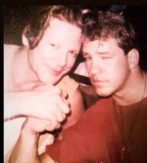 Mickey Rourke Instagram - With. Tommy during our pre fight interview in Kansas City .  Rip champ. Mickey. DIMA& KIDS WUFFWUFF