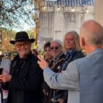 Micky Dolenz Instagram - Singer Micky Dolenz of the Monkees accepts a ceremonial key to the city of Athens, Ga. from Mayor Kelly Girtz (right) on Nov. 3, 2023 as R.E.M. members Michael Stipe, Peter Buck, Bill Berry and fellow musicians watch. Photo credit GPB News. #rem @rem #mickydolenz #peterbuck #michaelstipe #billberry #mickydolenzsingsrem #athensga @michaelstipe Athens, Georgia