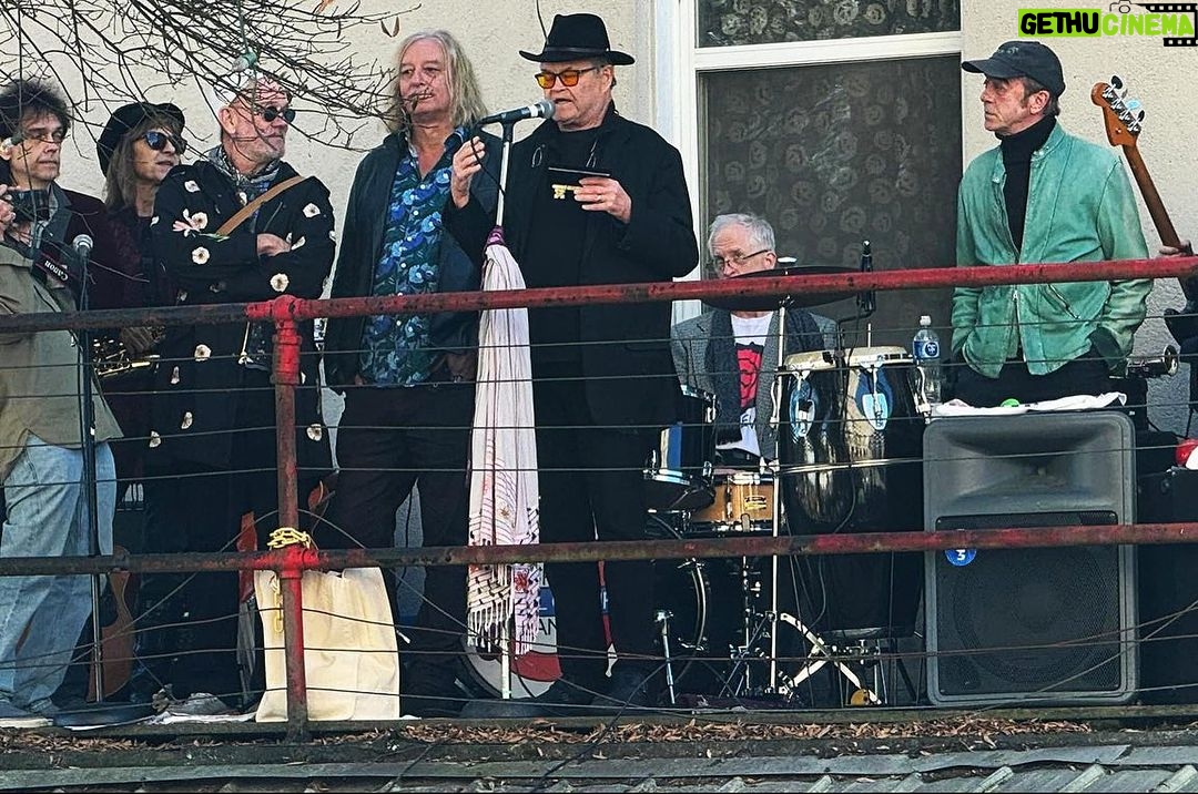 Micky Dolenz Instagram - Great day in GA! Micky Dolenz being presented the key to Athens by members of REM, Micheal Stipe, Peter Buck and Bill Berry. @rem #rem #mickydolenz #mickydolenzsingsrem #athensga @7arecords @michaelstipe Wuxtry Records-Athens
