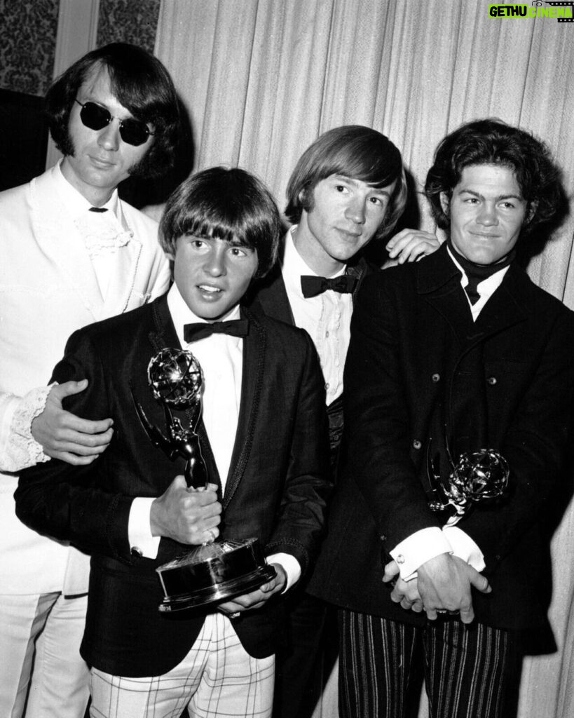 Micky Dolenz Instagram - Tonight in 1967 — THE MONKEES won an Emmy for Outstanding Comedy Series. “To the Monkees, who really won the award,” producer Bob Rafelson said in his acceptance speech. #themonkees #mickydolenz #michaelnesmith #davyjones #petertork #theemmys @themonkees