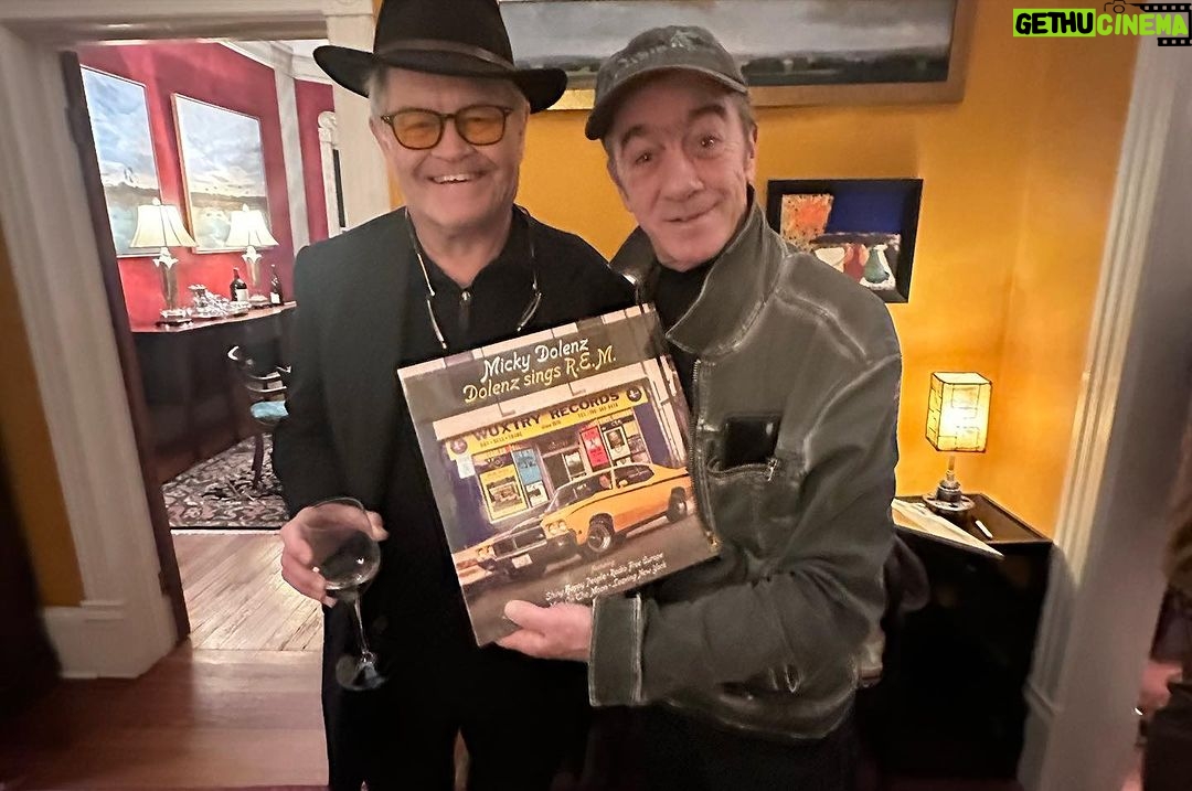 Micky Dolenz Instagram - Great day in GA! Micky Dolenz being presented the key to Athens by members of REM, Micheal Stipe, Peter Buck and Bill Berry. @rem #rem #mickydolenz #mickydolenzsingsrem #athensga @7arecords @michaelstipe Wuxtry Records-Athens