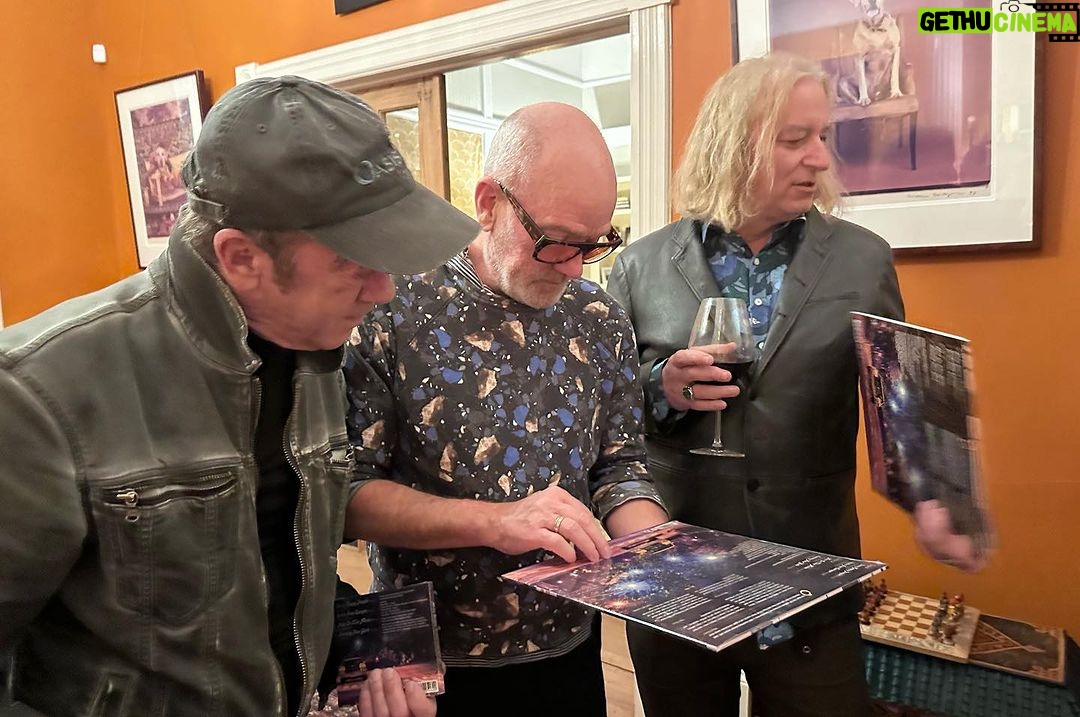 Micky Dolenz Instagram - Great day in GA! Micky Dolenz being presented the key to Athens by members of REM, Micheal Stipe, Peter Buck and Bill Berry. @rem #rem #mickydolenz #mickydolenzsingsrem #athensga @7arecords @michaelstipe Wuxtry Records-Athens