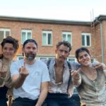 Miguel Bernardeau Instagram – @baranboodar @ollivier_mathilde @jonasbloquet  Happy fam Studio Babelsberg