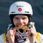 Mikaël Kingsbury Instagram - Back to back World Champion again🥇🥇 Going back to back to back winning the World Championship in singles and duals 2019/2021/2023 🤯 Thanks to my team/family/sponsors etc.. for helping me reaching my wildest dreams🙏🏼 x8 times World Champion🍾 Bakuriani Ski Resort, Georgia