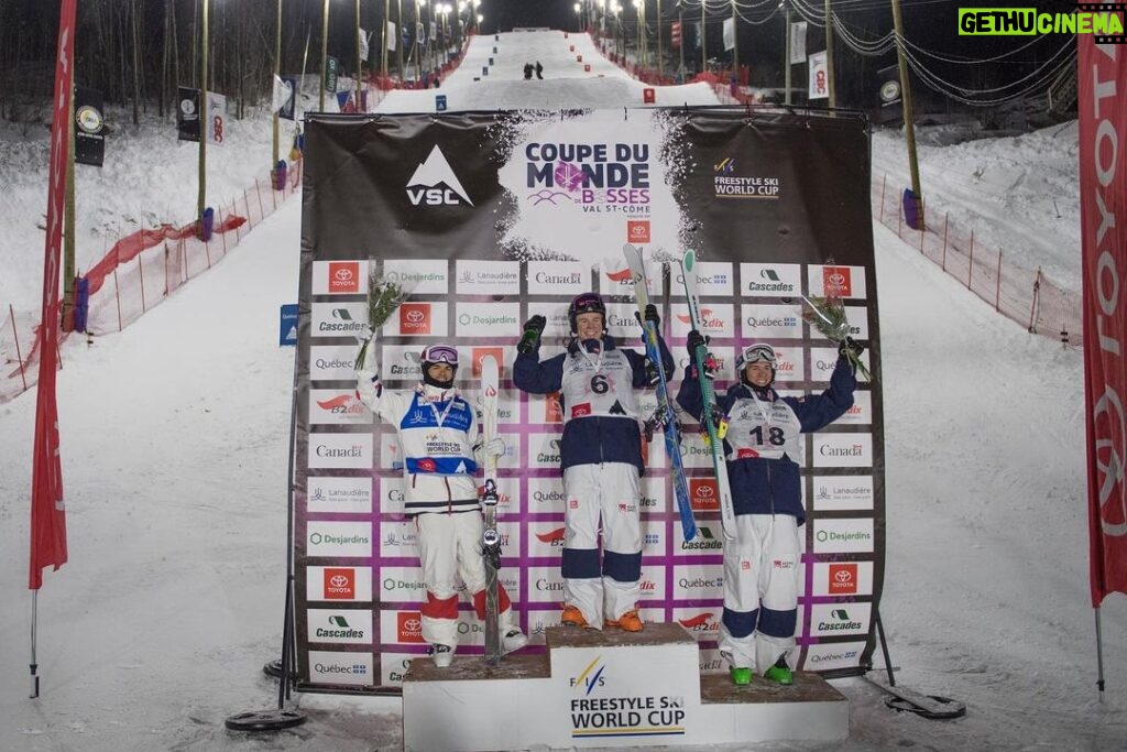 Mikaël Kingsbury Instagram - Last night was insane🥈💨💨💨 Congrats to the speedy Sweds @walterwallberg and @filipgravenfors and to my teammates on a great weekend👊🏼 On to the next one📈 📸 @heonjulien #77wins #110podiums Val St Côme Station de Ski