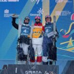 Mikaël Kingsbury Instagram - Got myself a early christmas gift today Finishing 2023 with a win in duals💪🏼 1 month on the road, 7 podiums in 7 events 🥇🥇🥇🥇🥉🥉🥉 Lets go back home🛩️🎅🏼🌲 #84 Bakuriani Ski Resort, Georgia