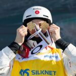 Mikaël Kingsbury Instagram - Back to back World Champion again🥇🥇 Going back to back to back winning the World Championship in singles and duals 2019/2021/2023 🤯 Thanks to my team/family/sponsors etc.. for helping me reaching my wildest dreams🙏🏼 x8 times World Champion🍾 Bakuriani Ski Resort, Georgia