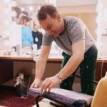 Mike Birbiglia Instagram - Possibly the best gift I’ve ever received? It’s an original @jamesmcmullanart. Every day at @lincolncenter for the last 3 months I have admired the show art by this tremendous artist on the walls. On my final night my producers gave me a painting they commissioned from James Mcmullan for our show. Thanks to @jfj4 @sdwags @gregnobile and @patrickt77. Incredible producers. Unimaginably cool experience. Thanks to everybody who helped make @oldmanpoolbway a reality. I will miss it so much. ❤️😢 (📸 by @emiliomadrid) Lincoln Center Theater