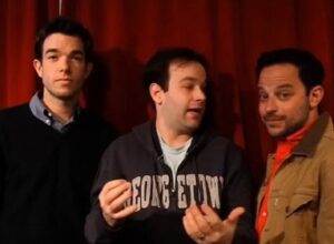 Mike Birbiglia Instagram - Today on “Working It Out” we are lucky enough to have my old friend @nickkroll. A brilliant and hilarious  human who recently made “History Of The World Part Two” along with Mel Brooks who is…Mel Brooks. The show is absolutely a must watch. It’s on @hulu. He also was in the Georgetown Players improv group with me in the 1990s. (Slide 4) The podcast is at the link my bio. This is a great one, friends. Enjoy. ❤️