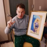 Mike Birbiglia Instagram - Possibly the best gift I’ve ever received? It’s an original @jamesmcmullanart. Every day at @lincolncenter for the last 3 months I have admired the show art by this tremendous artist on the walls. On my final night my producers gave me a painting they commissioned from James Mcmullan for our show. Thanks to @jfj4 @sdwags @gregnobile and @patrickt77. Incredible producers. Unimaginably cool experience. Thanks to everybody who helped make @oldmanpoolbway a reality. I will miss it so much. ❤️😢 (📸 by @emiliomadrid) Lincoln Center Theater