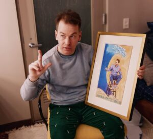 Mike Birbiglia Instagram - Possibly the best gift I’ve ever received? It’s an original @jamesmcmullanart. Every day at @lincolncenter for the last 3 months I have admired the show art by this tremendous artist on the walls. On my final night my producers gave me a painting they commissioned from James Mcmullan for our show. Thanks to @jfj4 @sdwags @gregnobile and @patrickt77. Incredible producers. Unimaginably cool experience. Thanks to everybody who helped make @oldmanpoolbway a reality. I will miss it so much. ❤️😢

(📸 by @emiliomadrid)