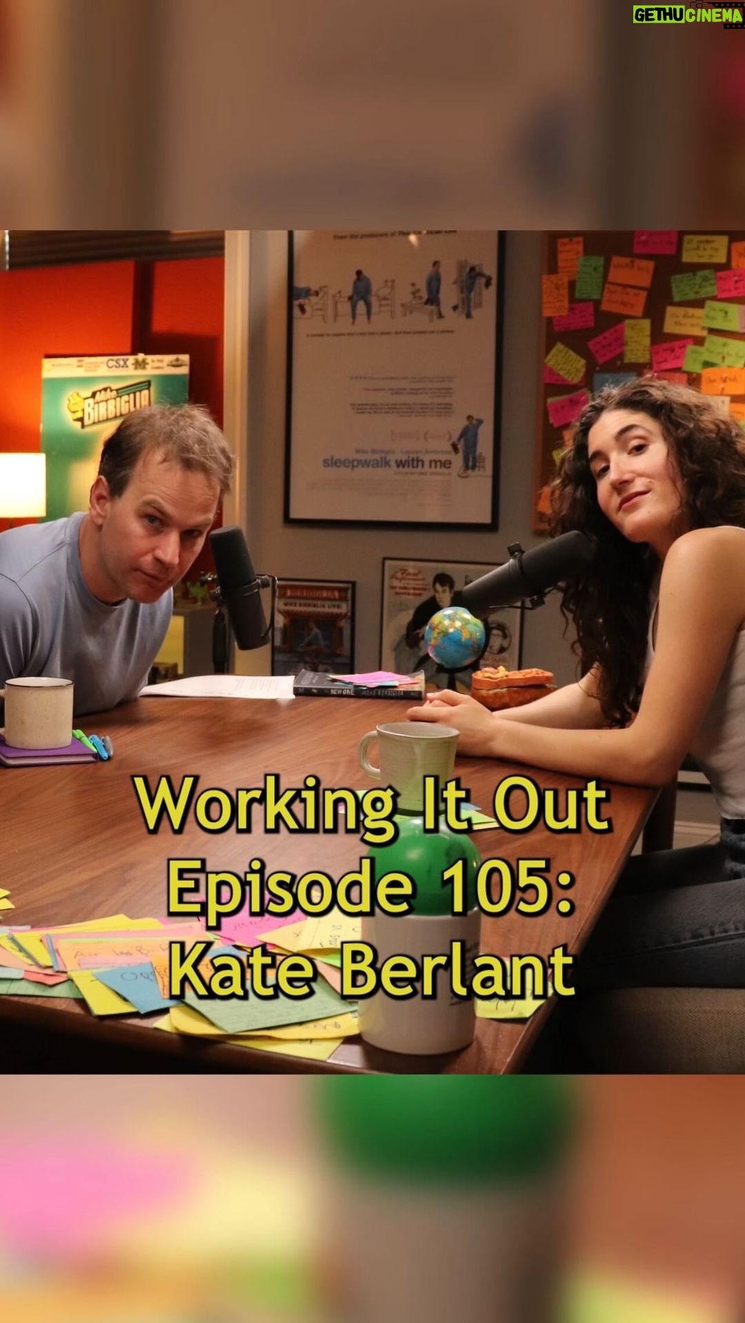 Mike Birbiglia Instagram - This week on “Working It Out” is @kateberlant. I love her comedy special “Cinnamon In The Wind” so much. I also love her solo show “Kate” which is directed by @boburnham and will be to be London at the same time as “The Old Man And The Pool.” Enjoy the episode! (Full video version available on YouTube) And visit us in London for high tea! . . . #workingitoutpodcast #mikebirbiglia #kateberlant