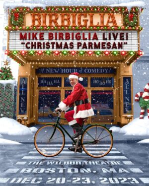 Mike Birbiglia Instagram - Friends! Great news for Christmas! (I know it’s July.) Right now is the pre-sale for my 4 shows in Boston which I’m calling “Christmas Parmesan.” The code is, of course, “Parm”. The show will be a new hour of jokes and stories at @the_wilbur theater and one of them is about Christmas. That’s all you need to know. It’ll be a blast. Get the tickets at birbigs.com. Tell your friends. Enjoy. Merry Christmas Parmesan.